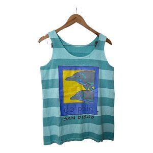 Vintage 1993 Fresh Produce Graphic Tank Top Green Medium M